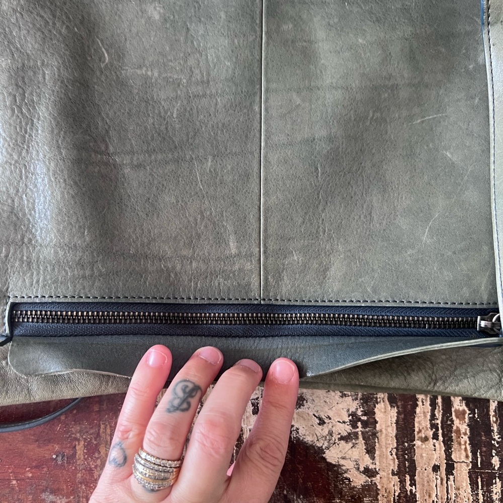 Elk Leather handbag green - Picture 8 of 9